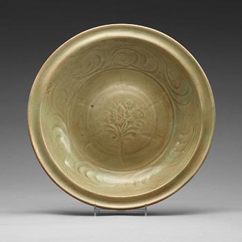 A celadon dish, Ming dynasty (1368-1644).