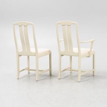 Carl Malmsten, 7 Ambassadör chairs, Åfors furniture factory.