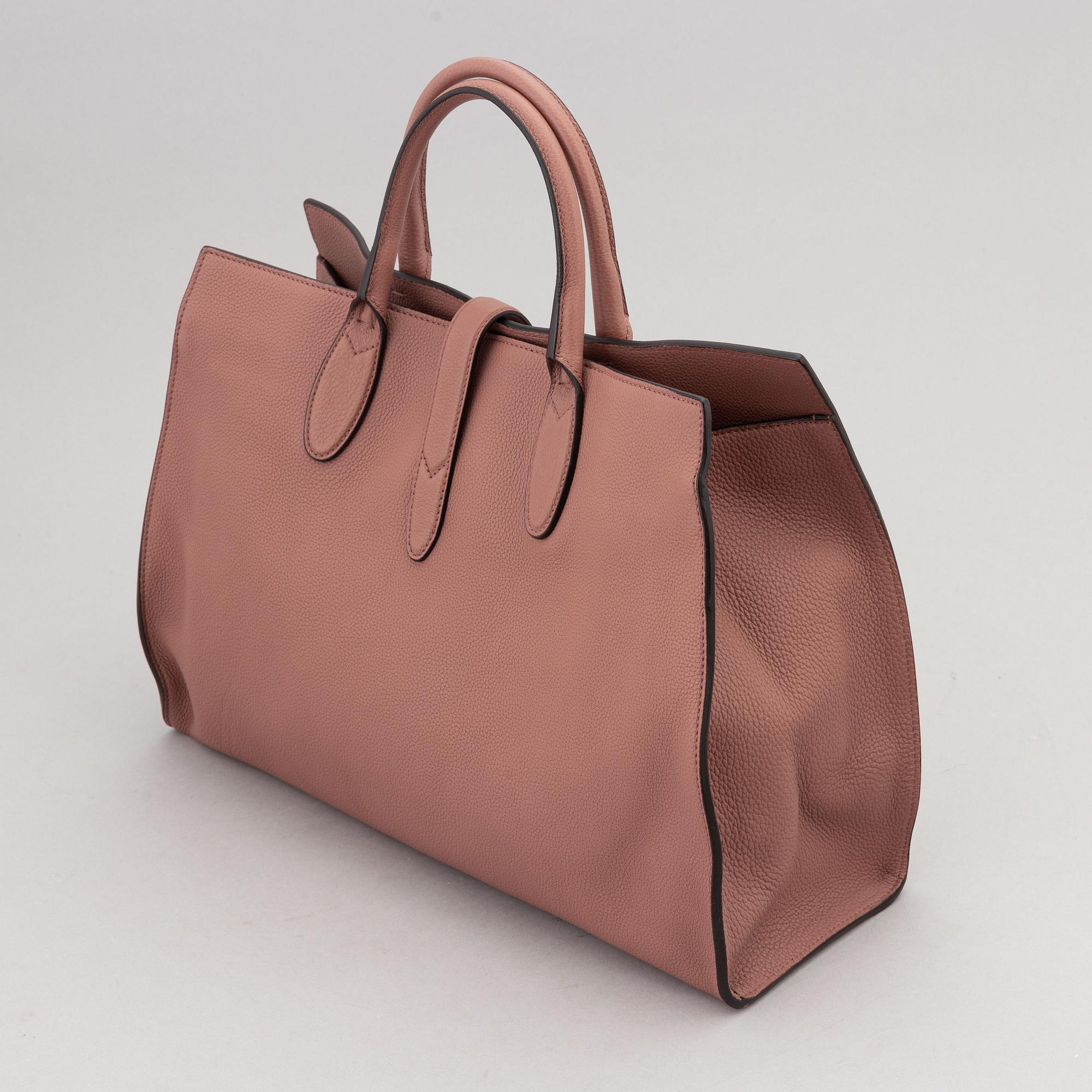 Gucci, a pink leather 'Jackie Sof Tote' bag.