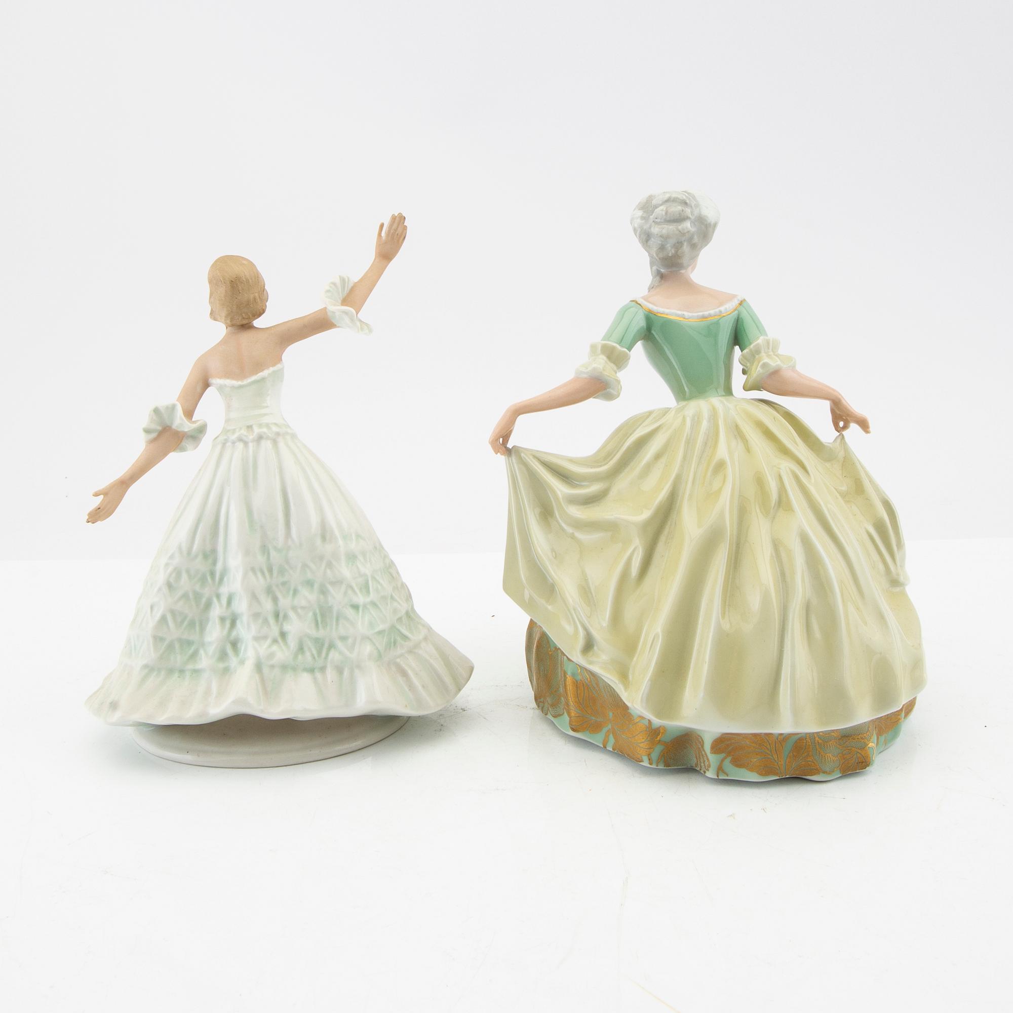 Figurines 4 pcs Rosenthal/Hutschenreuther/Willendorf Germany mid-20th century porcelain.