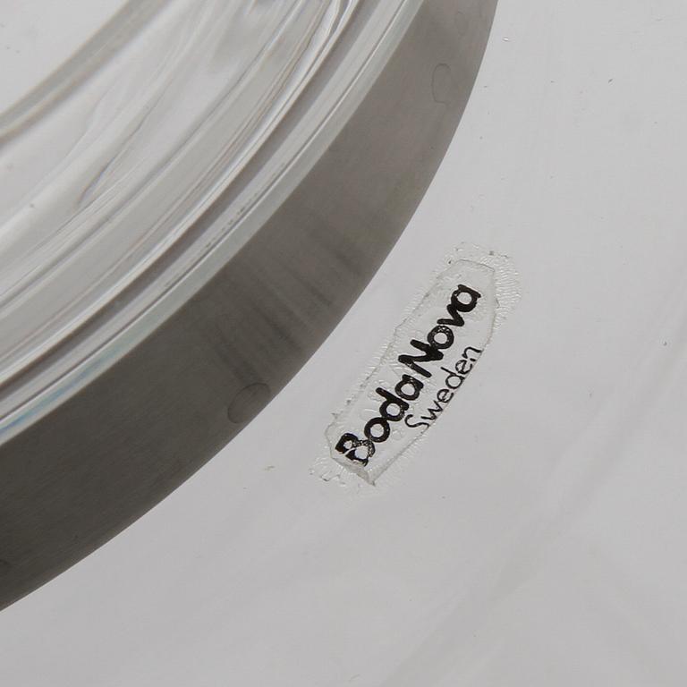 A glass tea pot on rechaud by Signe Persson-Melin for Boda Nova, second half of the 20th century.