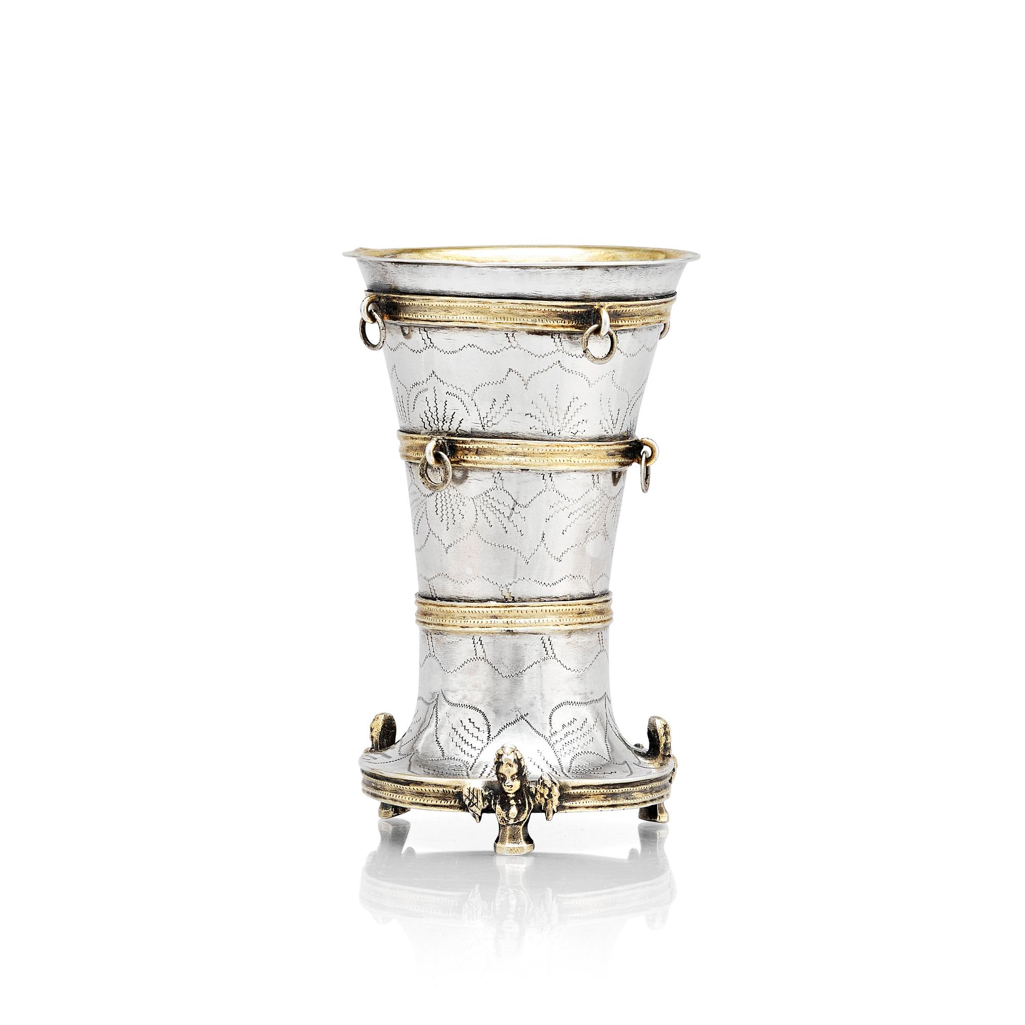 A Swedish Parcel-Gilt Silver Beaker, mark of Olof Löfvander d.ä., Luleå (1752-1784 (1789)).
