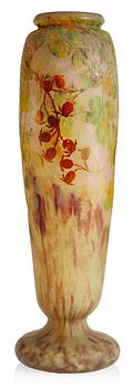 727. A Daum art nouveau cameo glass vase, France.