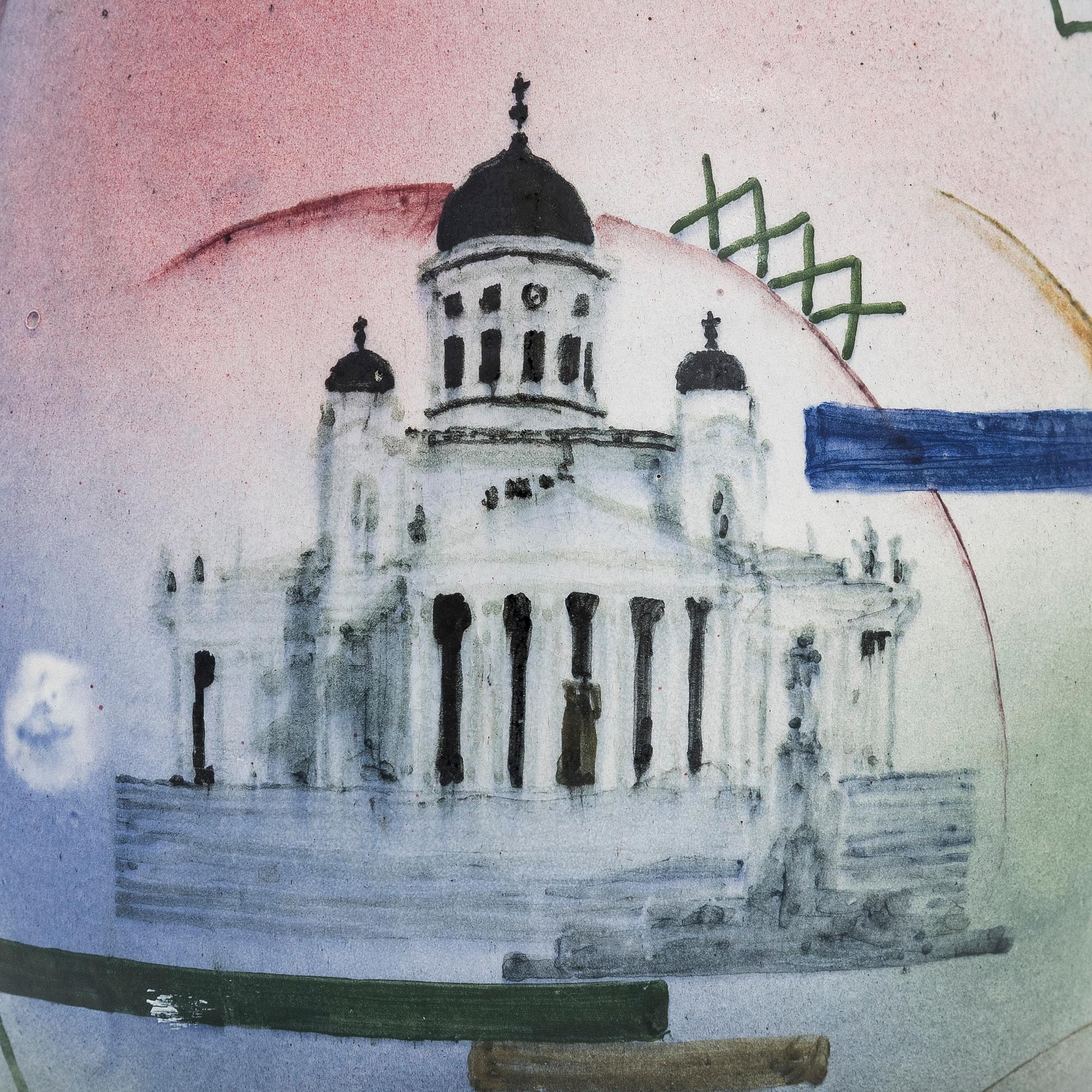 Maljakko, keramiikka, Grankullan Saviteollisuus Oy, 1930-luku.