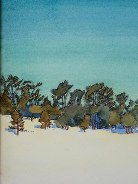 Axel Sjöberg, "Snow", motif from Sandhamn.