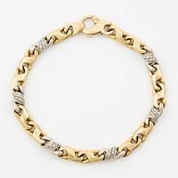 Bracelet 18K gold with diamonds.