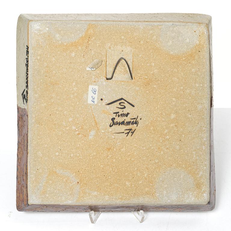 Timo Sarvimäki, a stoneware tray, Designhuset, Sweden, 1974.