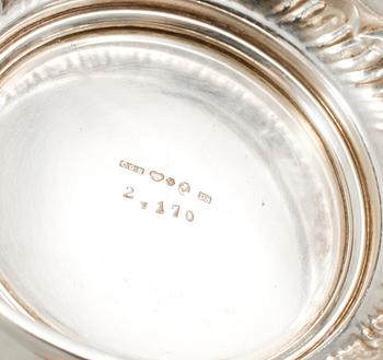 PARTI SILVER, 6 delar, Sverige samt svenska importstämplar, 1800-talets mitt- 1900-talets första hälft, vikt 760 gram.