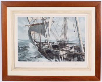 John Stobart, Clipper "Lightning" rounding Cape Horn.