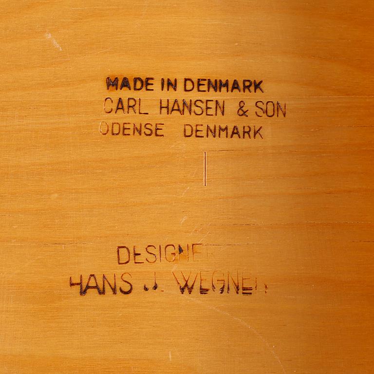 STOLAR, 4 st, "CH29"/"Savbukkestolen", Hans J Wegner, Carl Hansen & Son, 1900-talets mitt.
