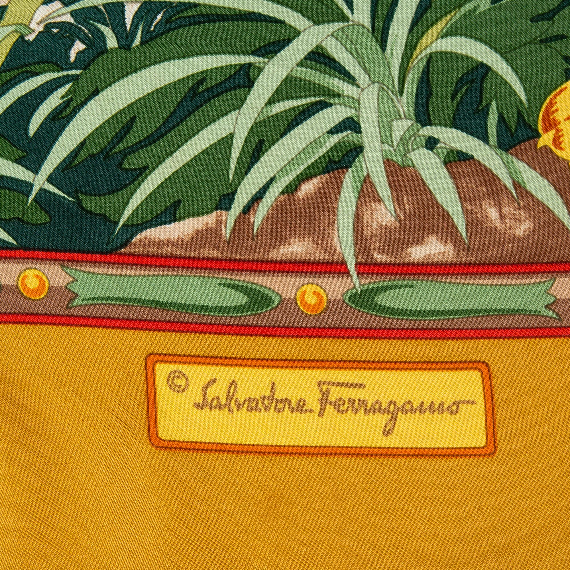 SALVATORE FERRAGAMO, silk scarf 'Omaggio ai Rainieri'.