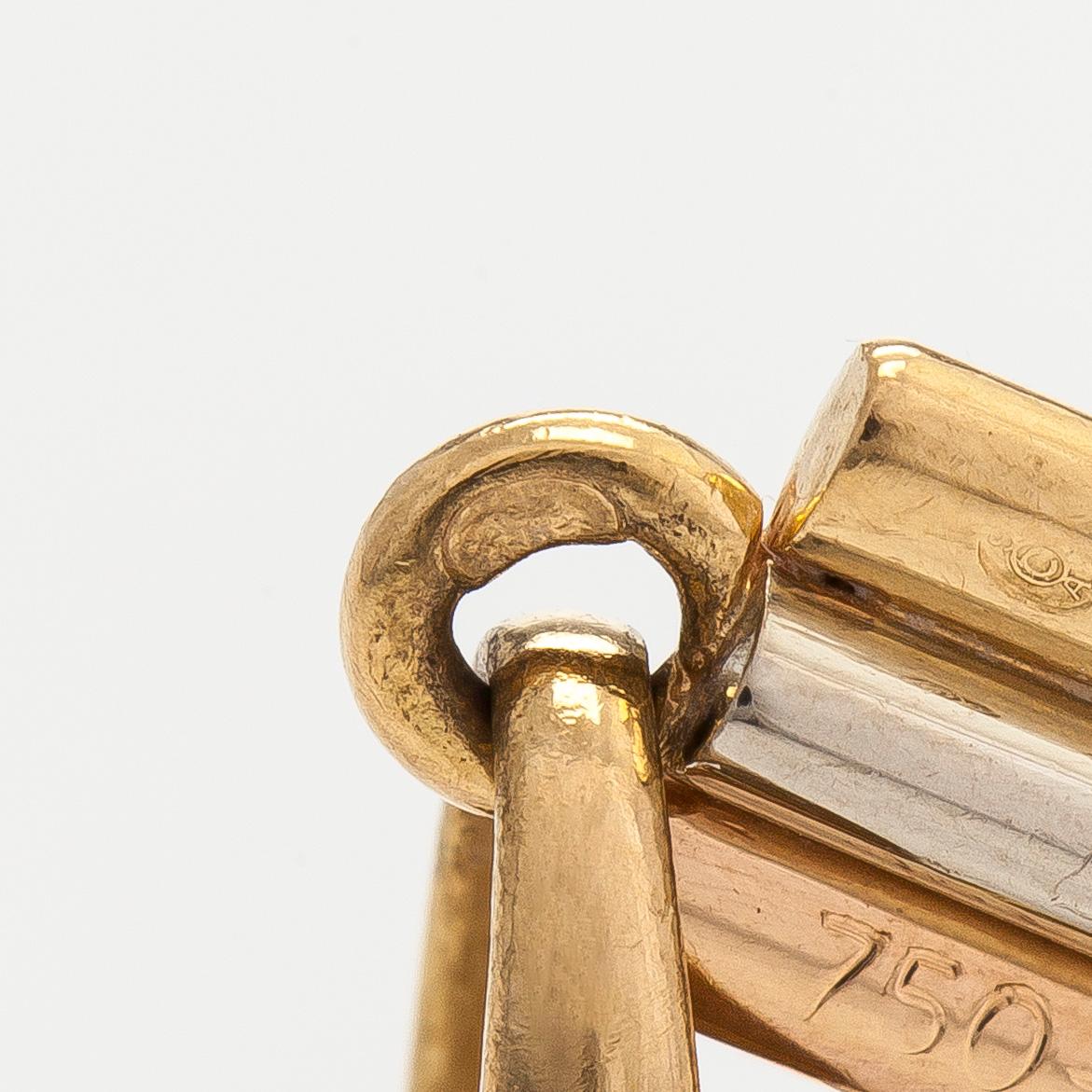 Cartier, kaulaketju riipuksella, risti "Trinity", 18K kolmiväri kulta.