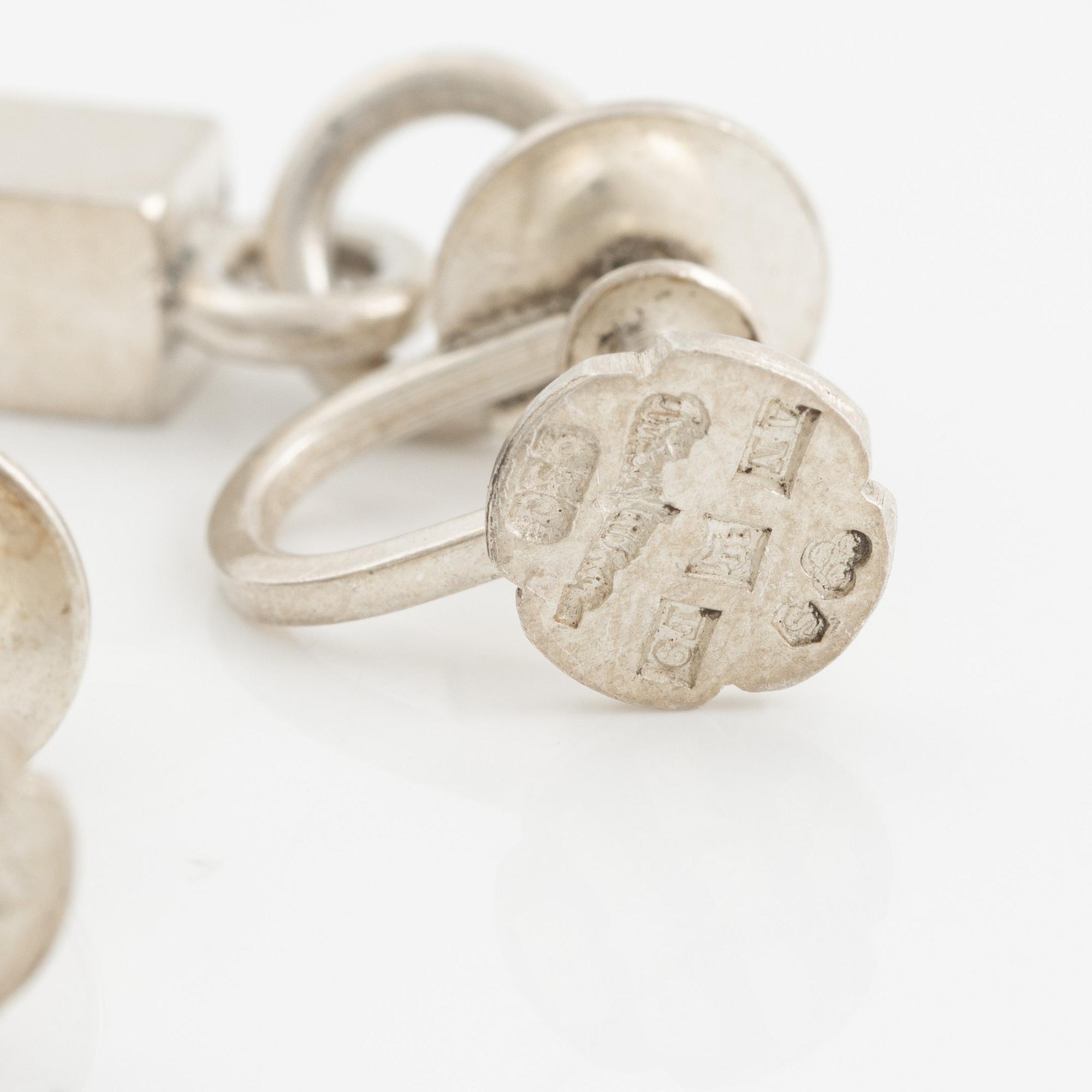 Wiwen Nilsson, örhängen, ett par, silver.