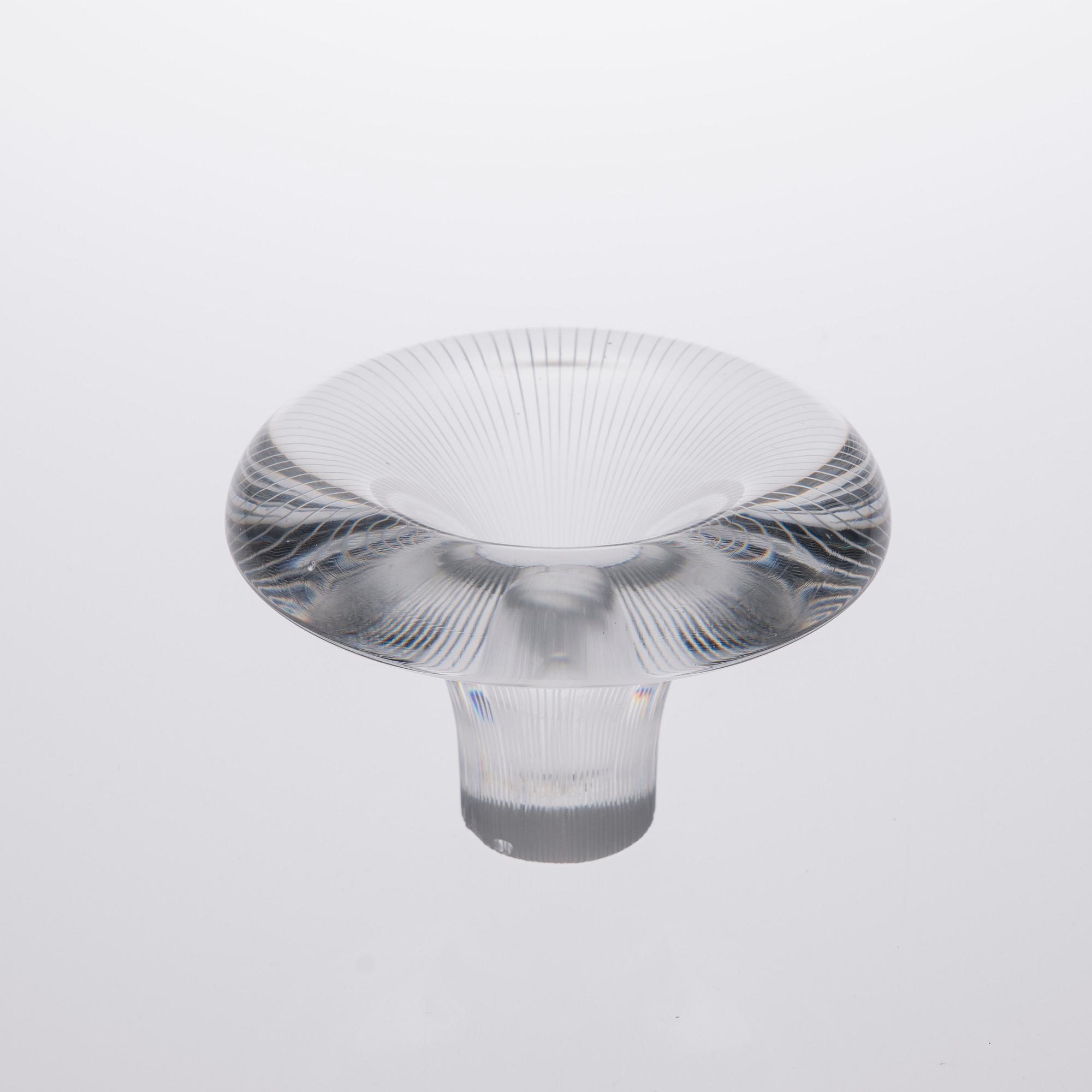 TAPIO WIRKKALA, KONSTGLAS, "Tatti" (Sopp), signerad Tapio Wirkkala Iittala.