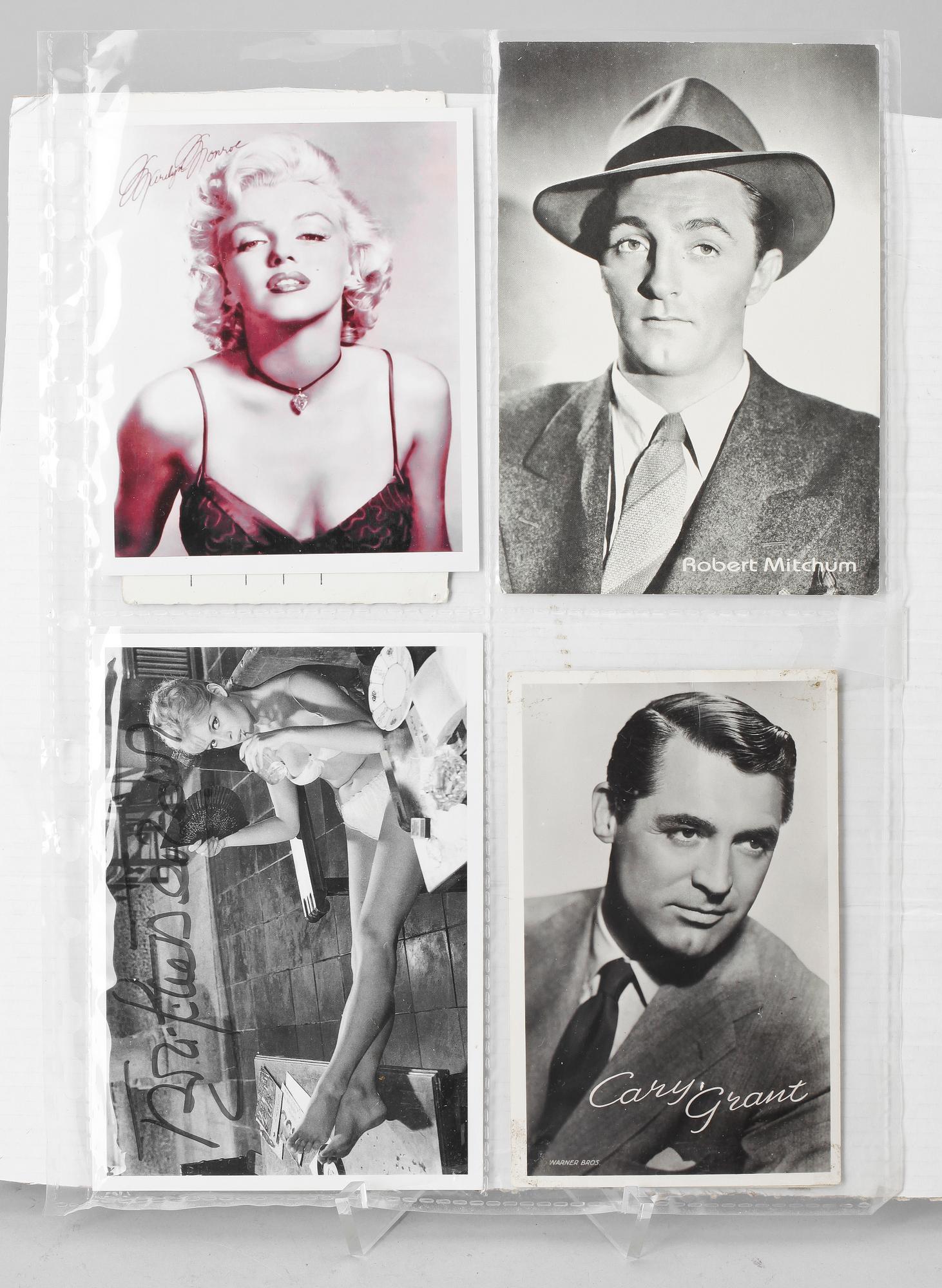 FOTOGRAFIER MED AUTOGRAFER, Ginger Rogers samt Brigitte Bardot, 1900-tal.