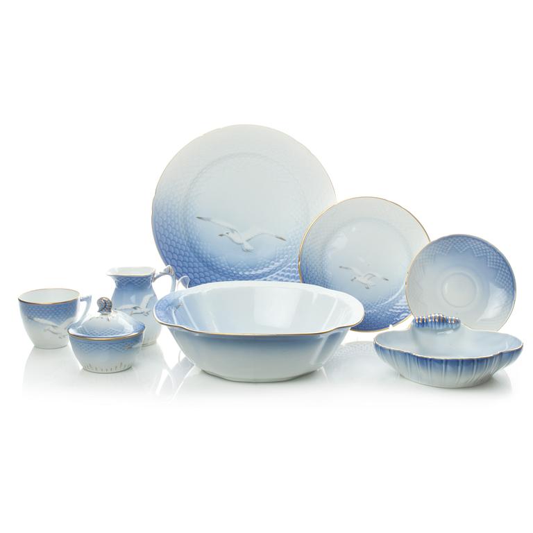 SERVIS, 27 delar, porslin, "Måsen", Royal Copenhagen och Bing o Gröndahl.