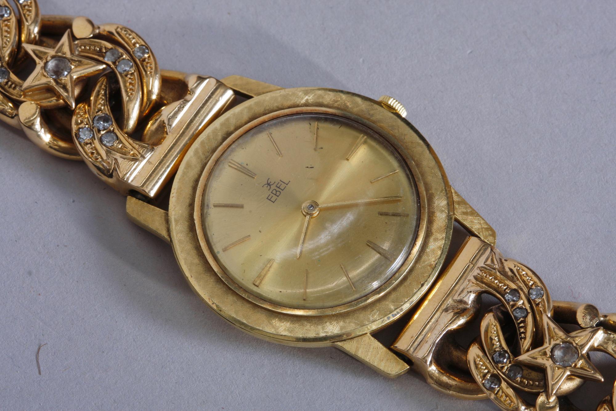 ARMBANDSUR, Ebel. Armband i 18k guld. Total vikt 121 g.