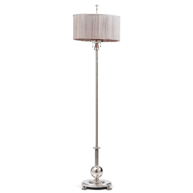 Elis Bergh, a Swedish Grace floor lamp, C.G. Hallberg, Stockholm, 1920s.