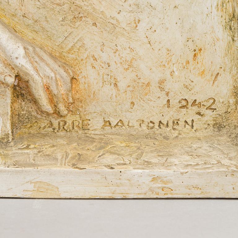Aarre Aaltonen, a gypsum relief signed and dated 1942.