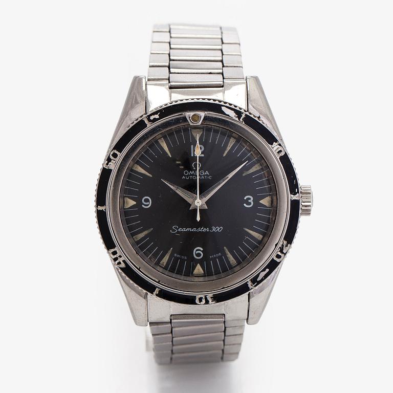 Omega, Seamaster 300, rannekello, 39 mm, teräs, automaattinen, noin 1958.