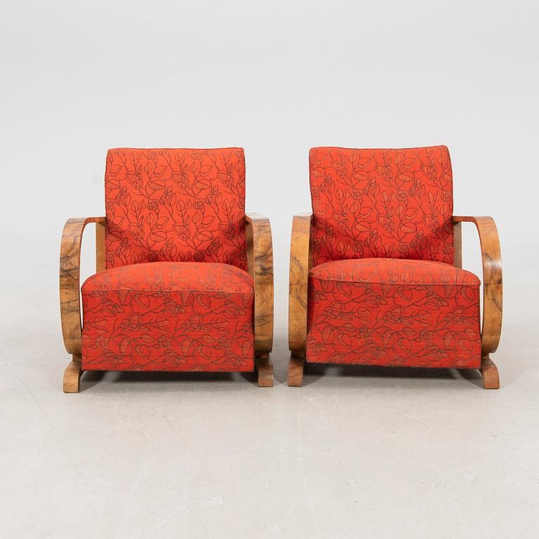 Armchairs, a pair from the first half of the 20th century.