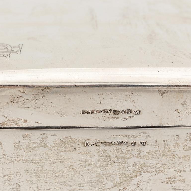 A silver box by Karl Anderson, Stockholm, 1916.