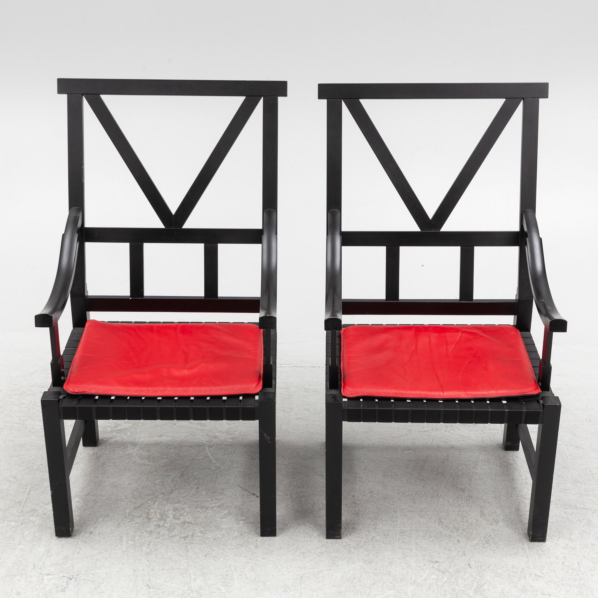 John Kandell, armchairs, a pair, "Victory", Källemo, after 1990.