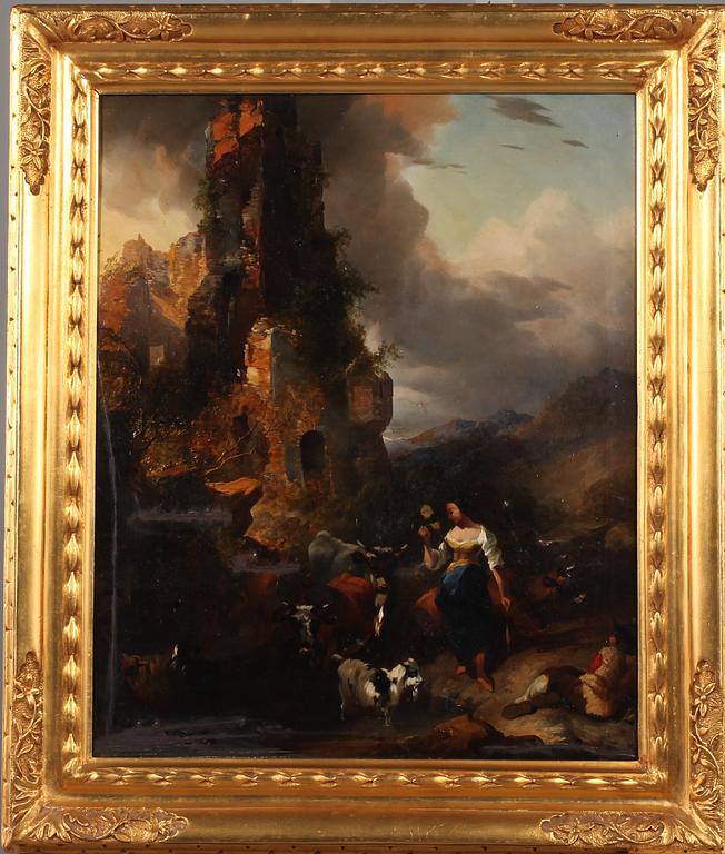 OKÄND KONSTNÄR, olja på duk, 1800-tal.