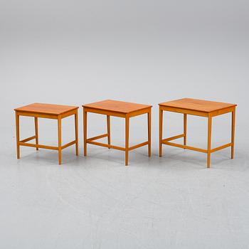 A 1950's teak nesting table.