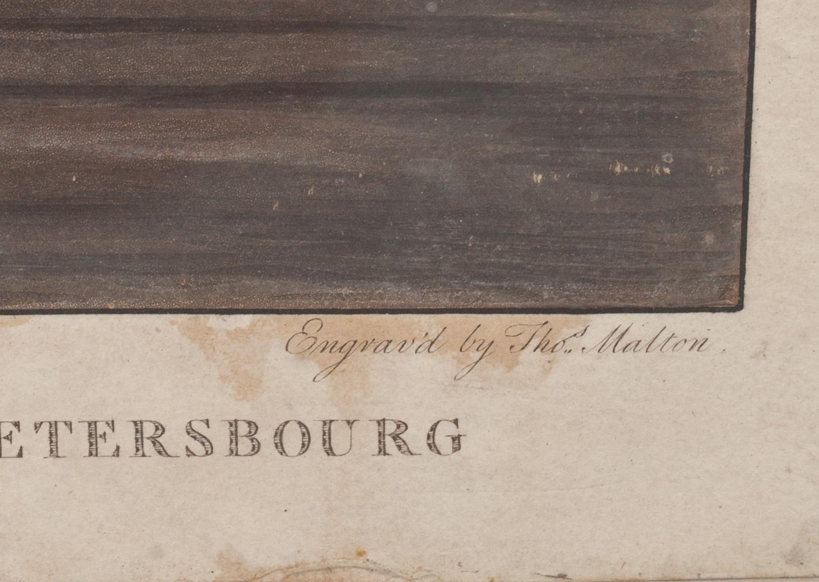 JOSEPH HERAN, efter, handkolorerat tryck. Gravör THOMAS MILTON. 1800-tal.