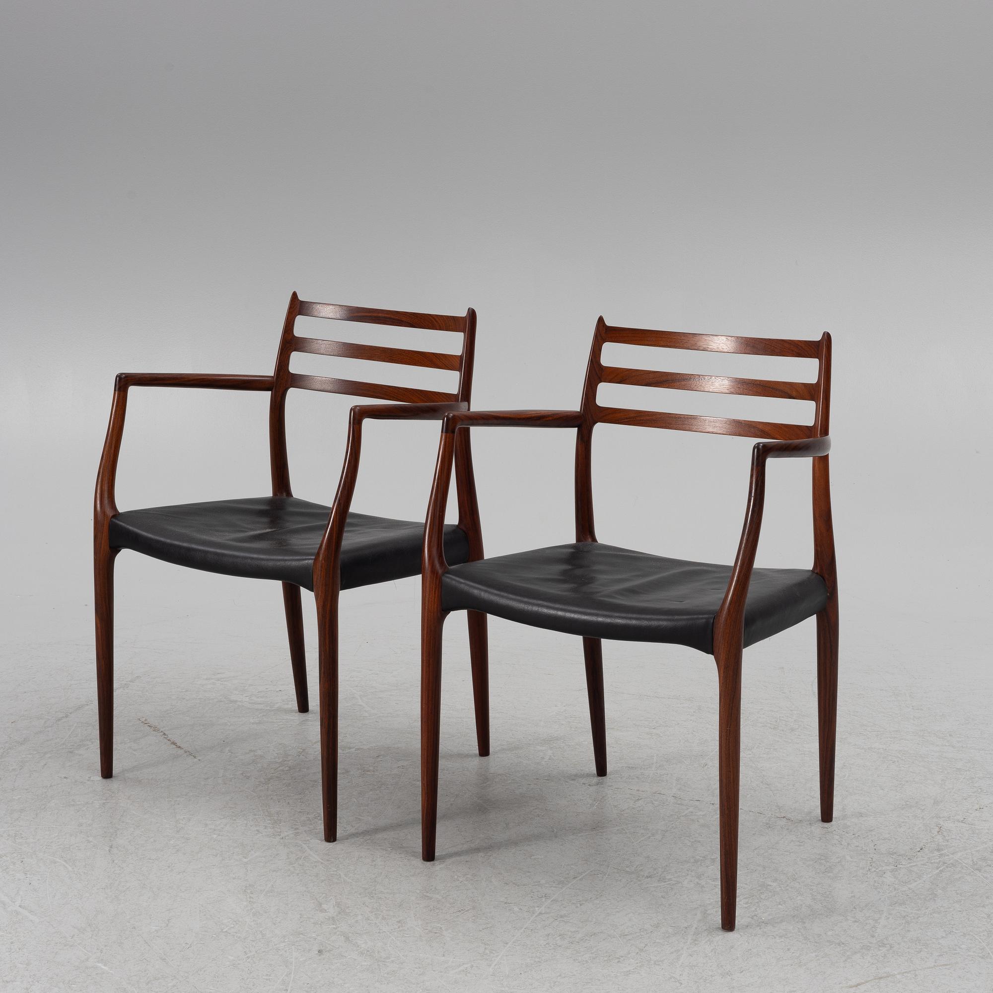Niels Otto Møller, a nine-piece dining suite, JL Møller, Denmark, 1965.