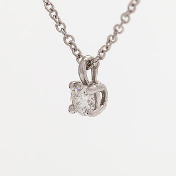 Tiffany & Co, kaulakoru / riipus ja ketju, platinaa, briljanttihionta timantti.