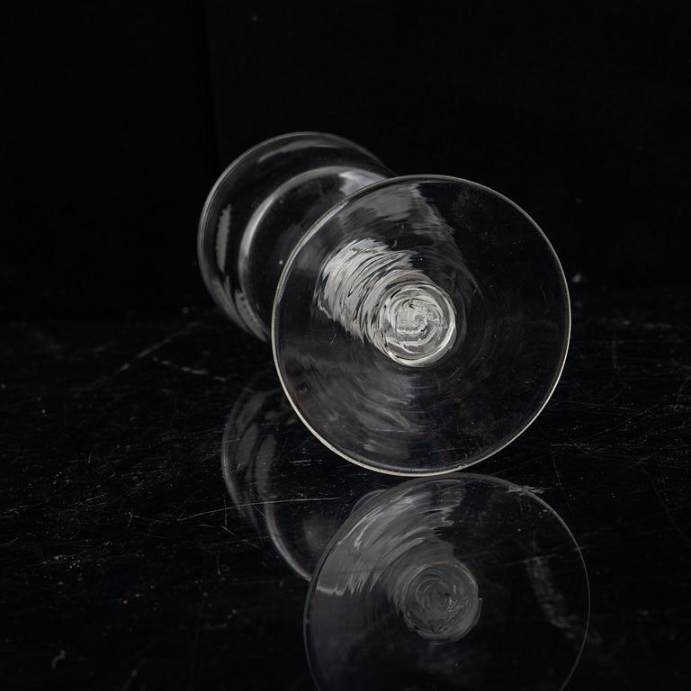 An Anglo-Irish 18th century wine glass.