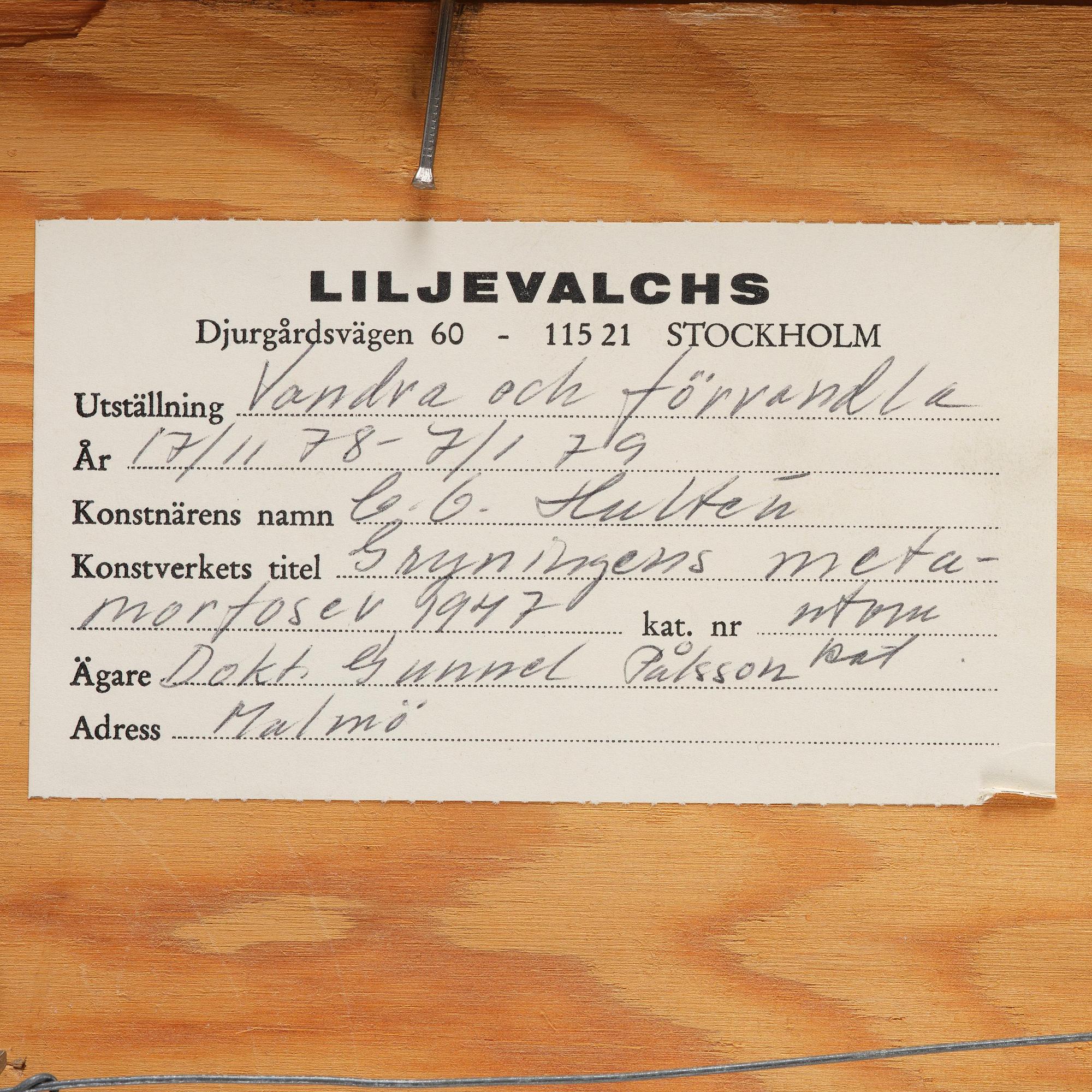 CO Hultén, "Sanningens metamorfoser".