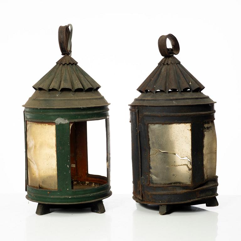 Lanterns, 2 pcs. folk art, 19th century.