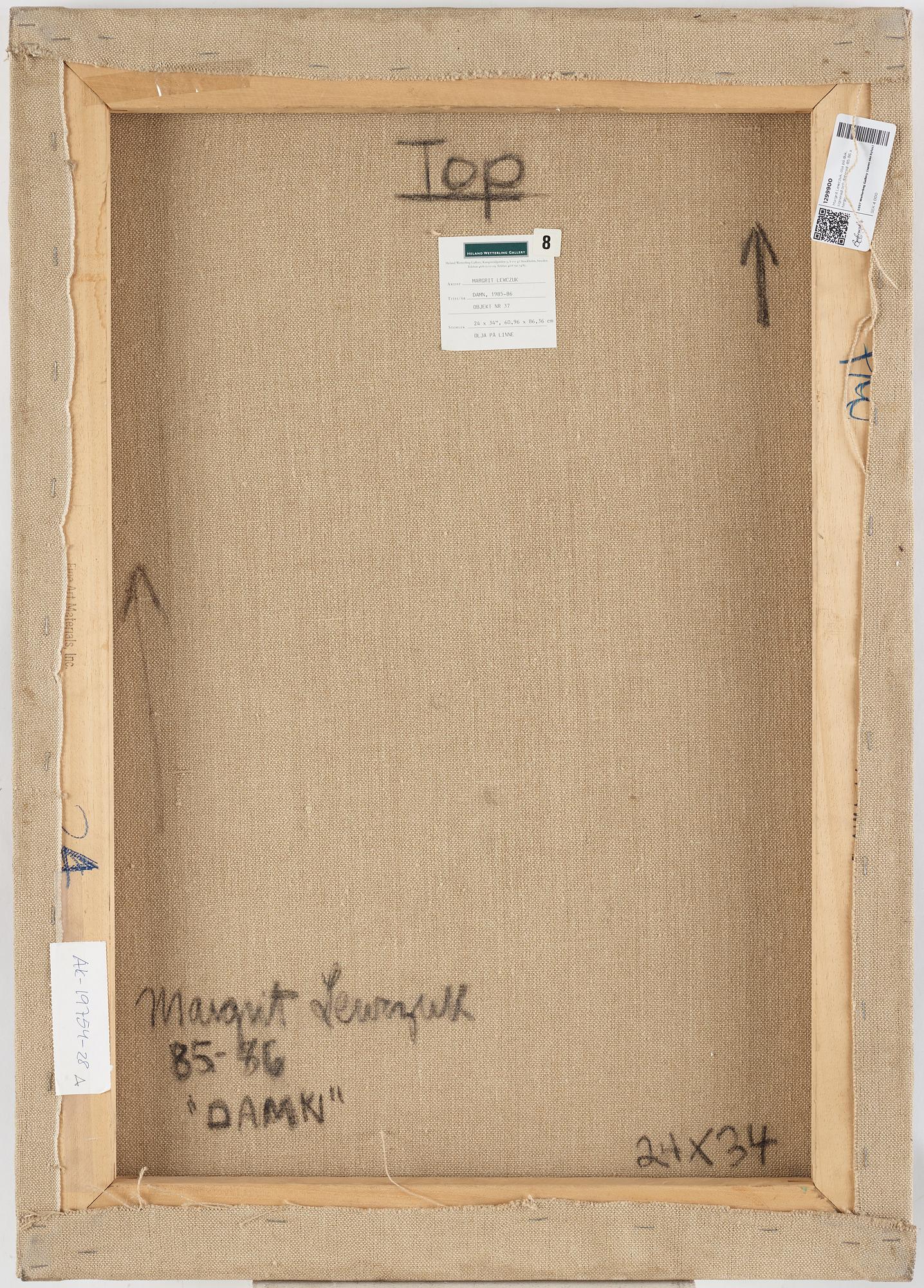 Margrit Lewczuk, oil on canvas, signed and dated -85-86 on verso.