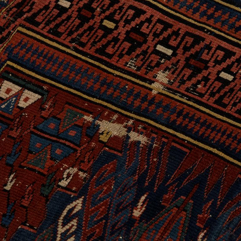 Matta, antik, kaukasisk, sannolikt Zeischur. Ca 180 x 126 cm.