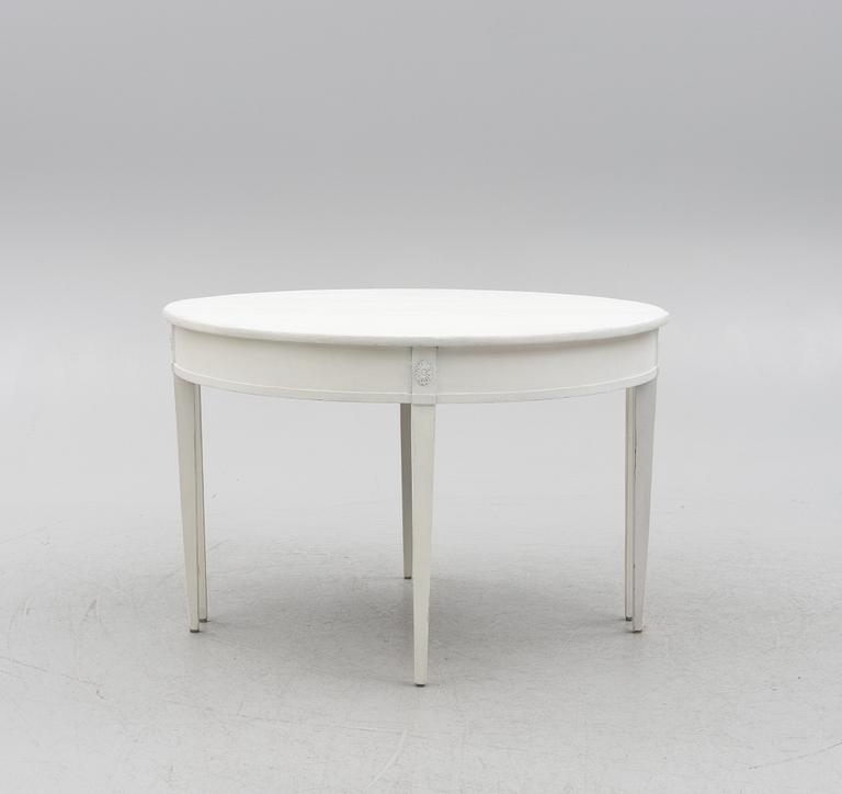 Dining table, Gustavian style, 19th century.