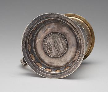 Andreas Haidt, dryckeskanna, silver, Danzig (verksam 1689-1699). Barock.