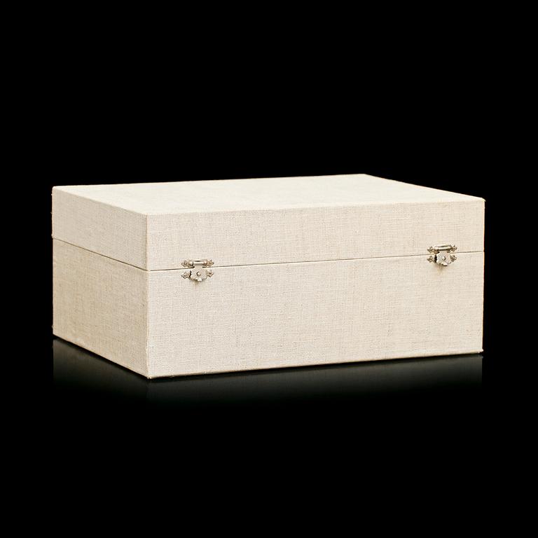 A David-Andersen three pcs of silver gilt and enamel coffee service,