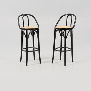 BARSTOLAR, 2 st, Thonet-typ, 1900-talets mitt.