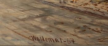 ÅKE WALDEMAR LARSSON, olja på pannå, signerad och daterad -67.