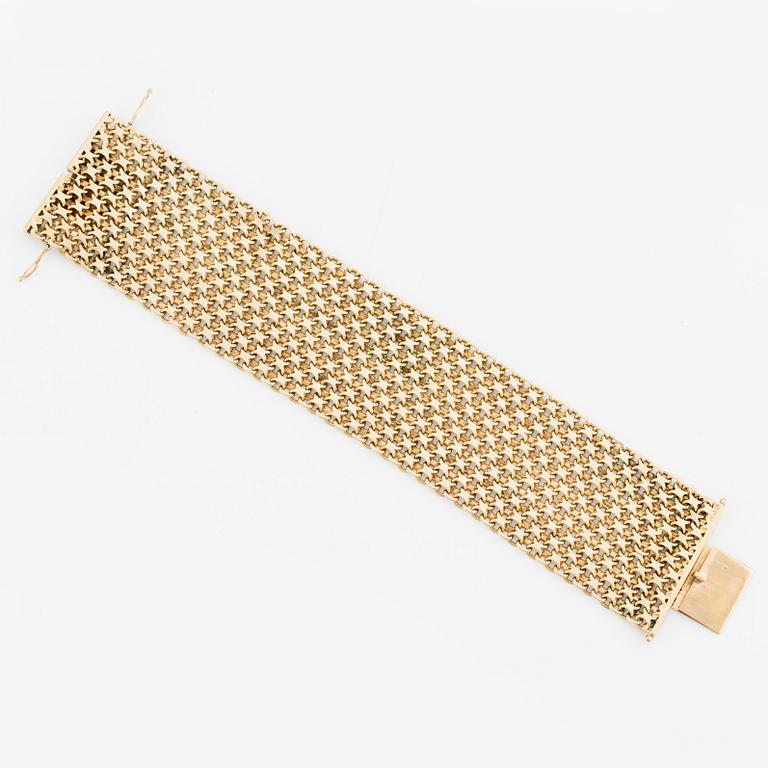 Armband 18K guld, X-länk.