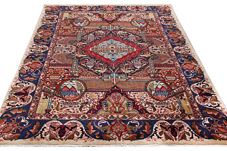 A carpet, Kashmar, c. 326 x 230 cm.
