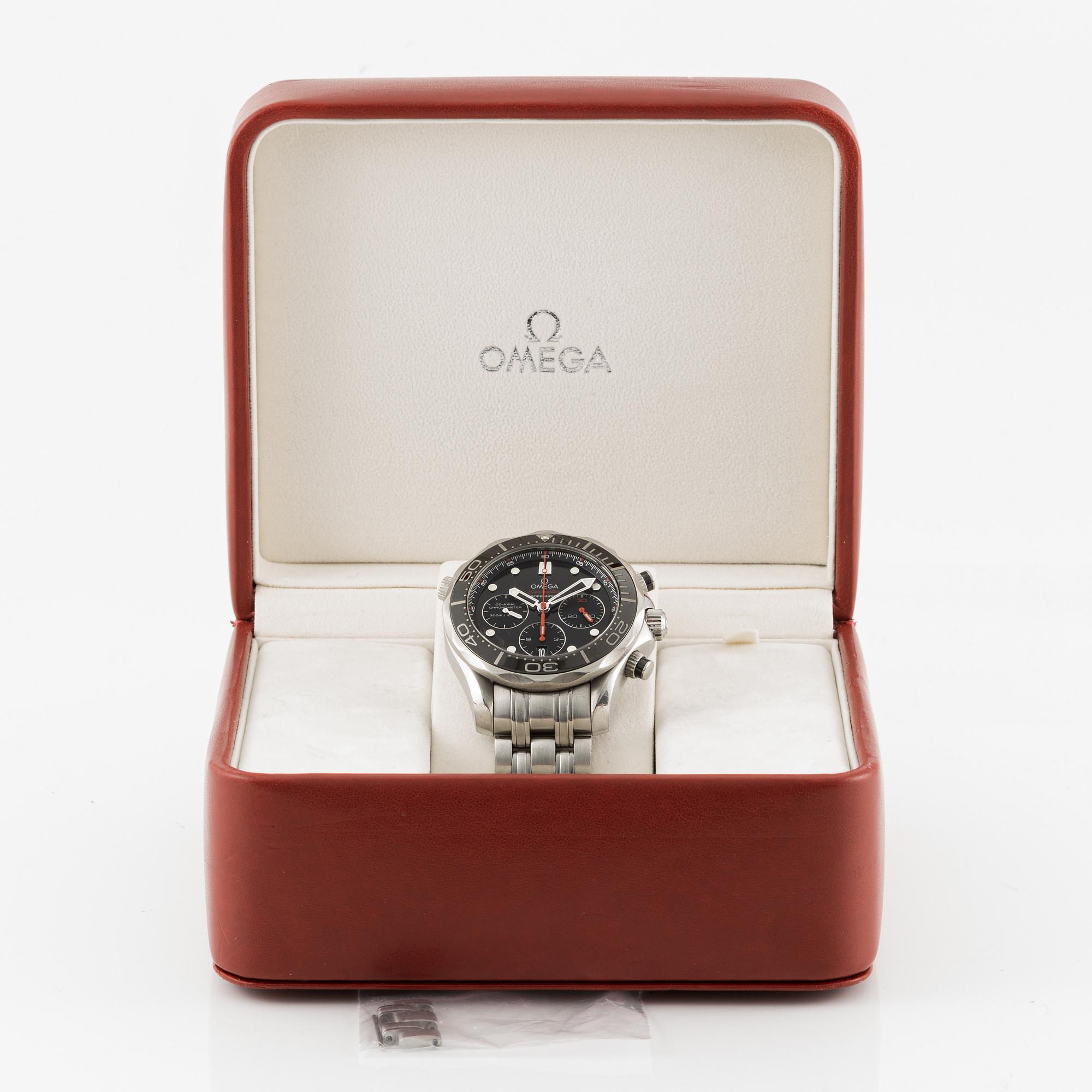 Omega, Seamaster Diver 300M, wristwatch, chronograph, 44 mm.