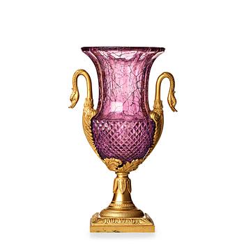 94. An empire style urn, presumably Baccarat, France, second half of the 19th century.