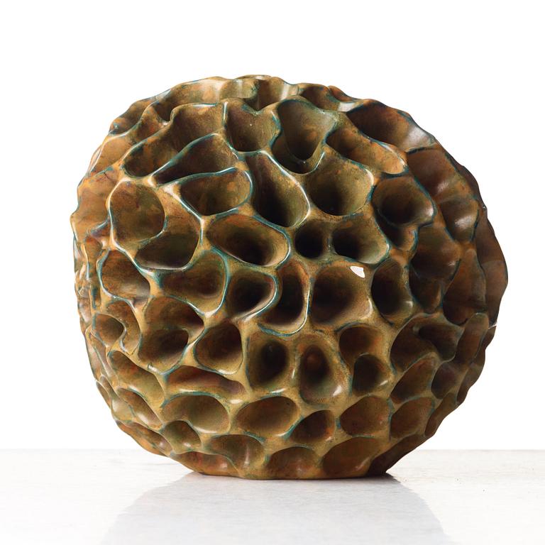 Hans Hedberg, a faience sculpture of a sponge, Biot, France.