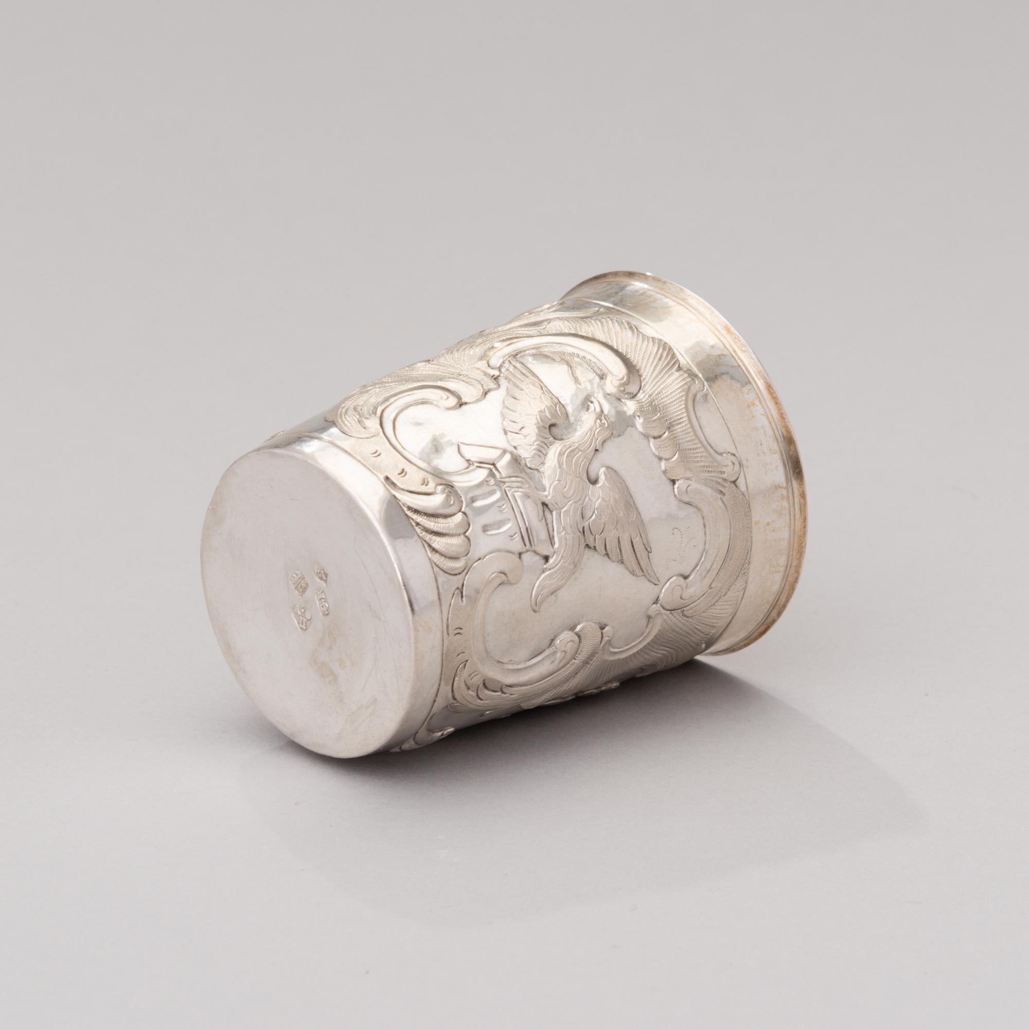 A RUSSIAN SILVER BEAKER, Moscow 1769, Krishev Fedor.