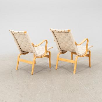 Bruno Mathsson, A pair of 'Eva' Easy chairs, for Dux, end of the 20th Century.