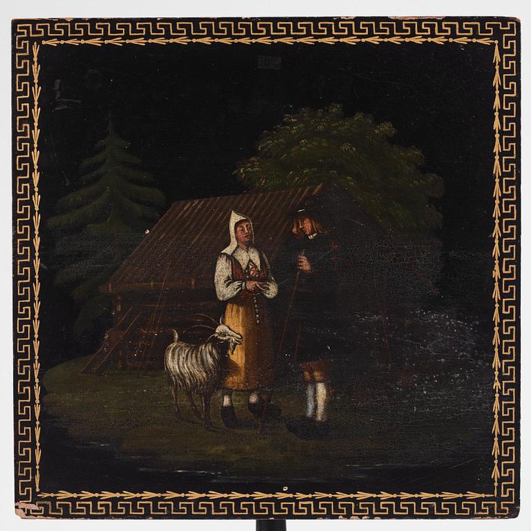 A pair of Swedish tilt top tables, from Nils Asplind's workshop, active 1785-1820.